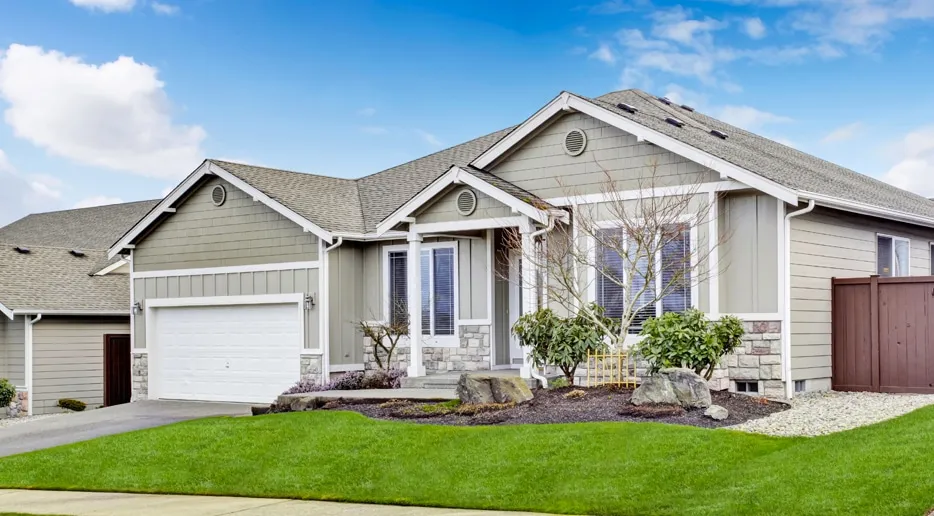 gray home wood siding