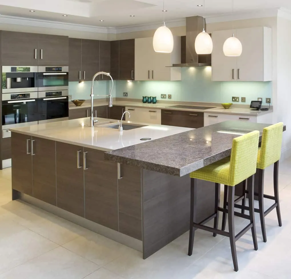 A modern kitchen with stainless steel appliances