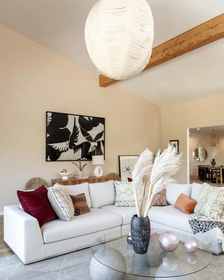 A living room filled with furniture and a flat screen tv