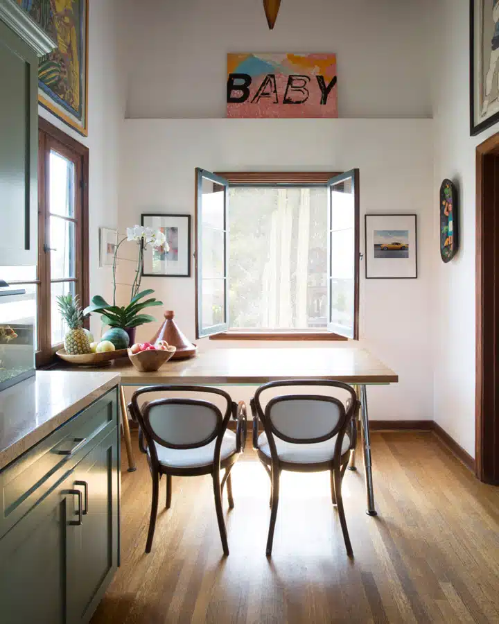 A dining room table