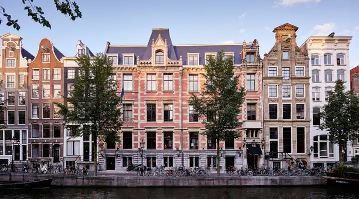 A large brick building with many windows