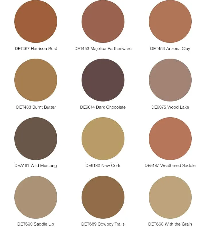 Key Warm Neutrals colors