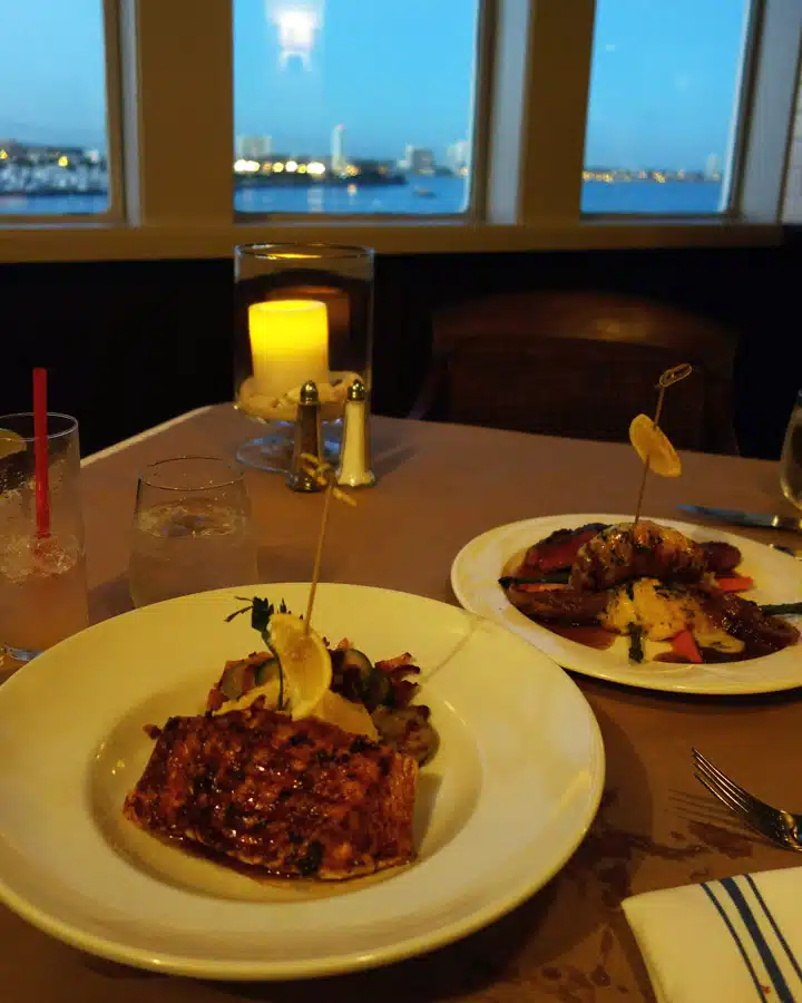 A plate of food on a table