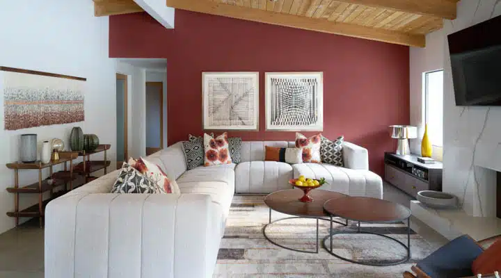 A living room filled with furniture and a flat screen tv