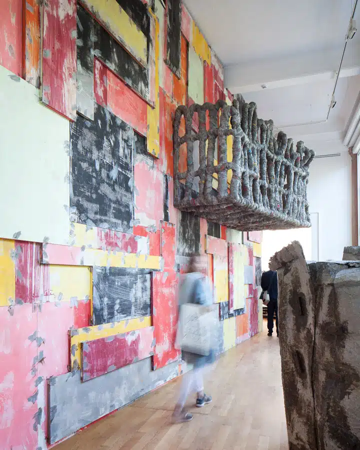 A room is filled with graffiti