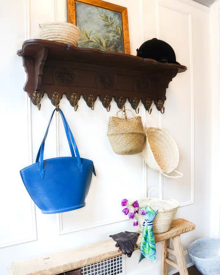 A bedroom with a blue background