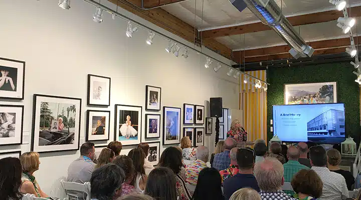 A group of people in a room