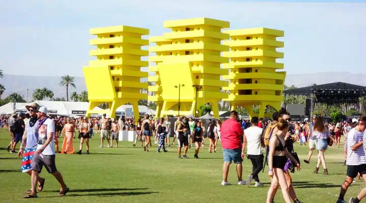 A group of people playing a game of frisbee
