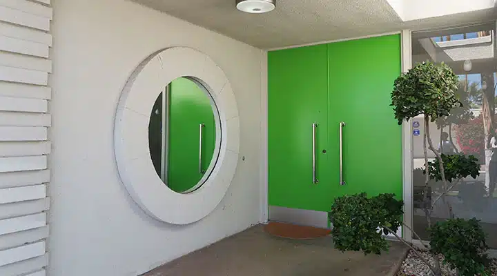 A house with a green door