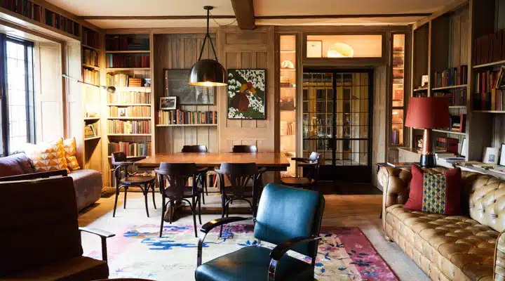 A living room filled with furniture and a large window
