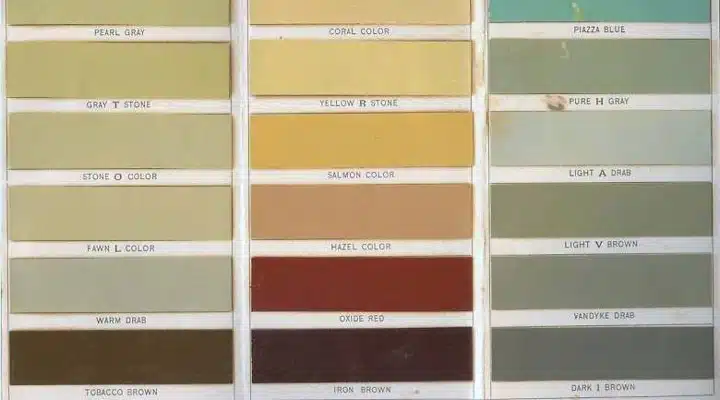 Paint color card