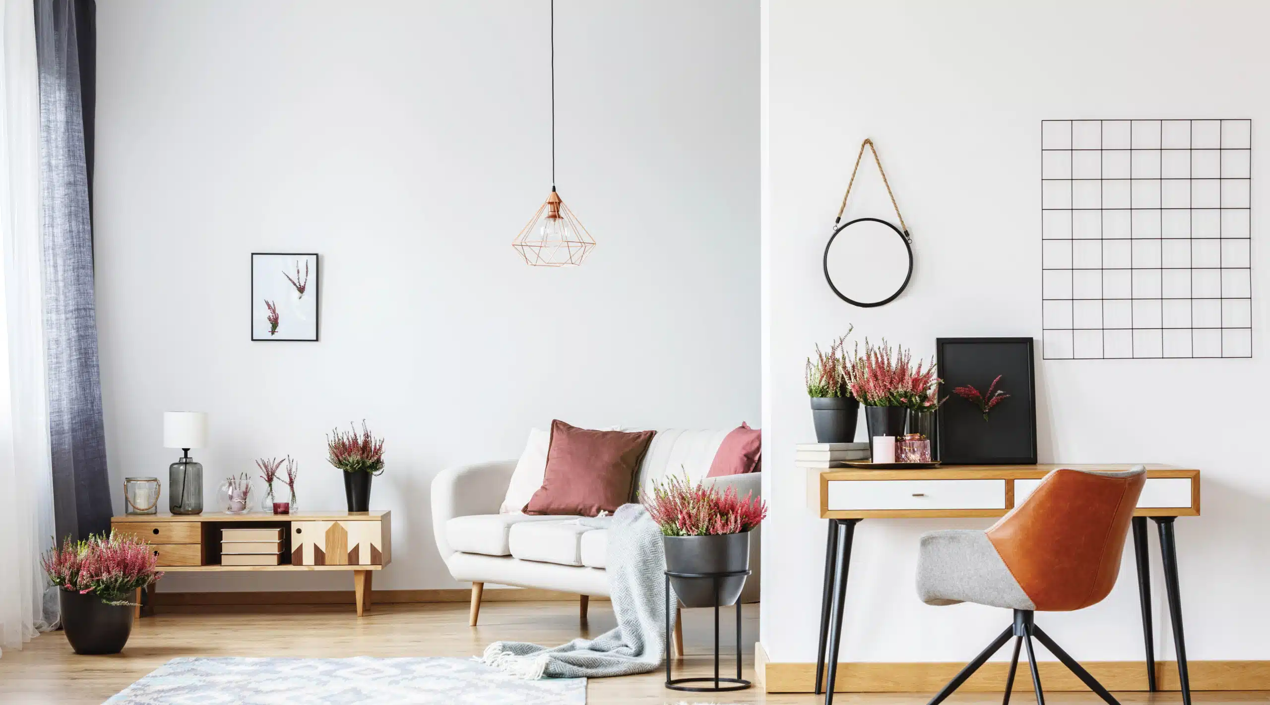 A living room filled with furniture and a fire place sitting in a chair