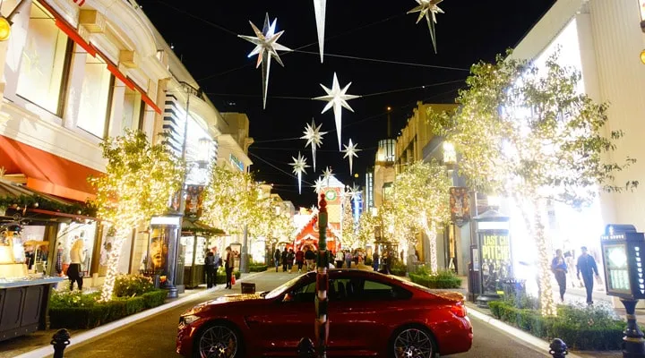 A car parked on a city street