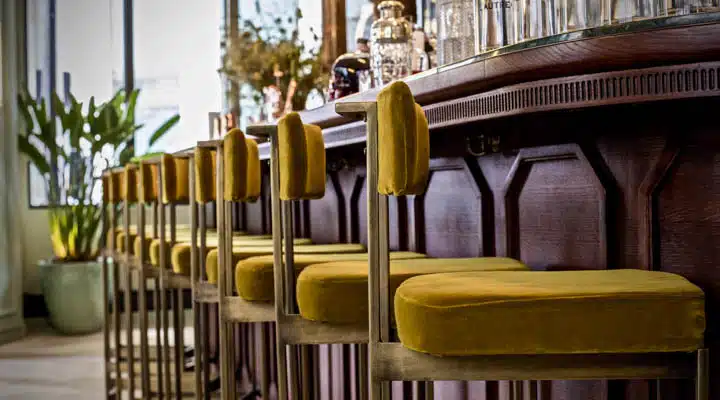 A dining room table