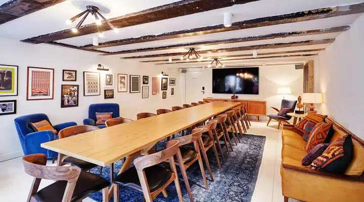 A dining room table
