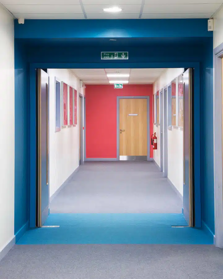 A blue door