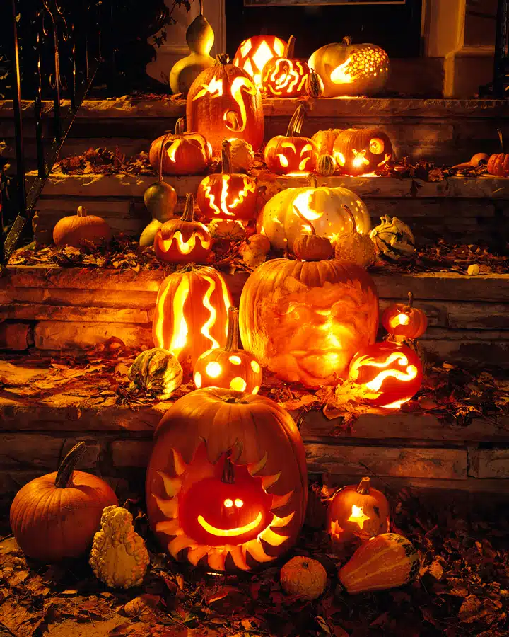 A bunch of lit candles