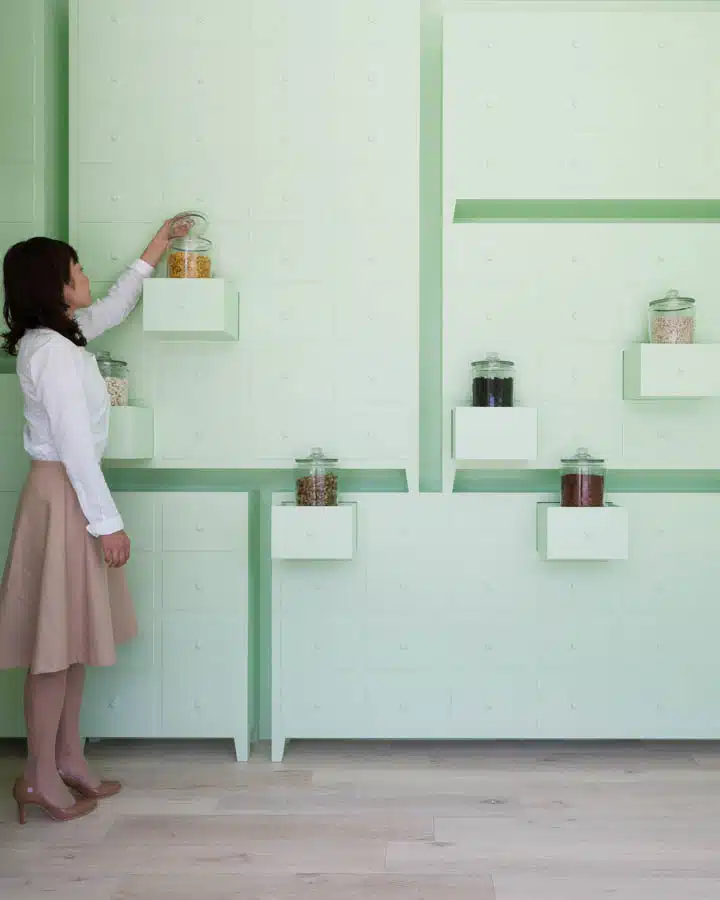 A woman standing in a room