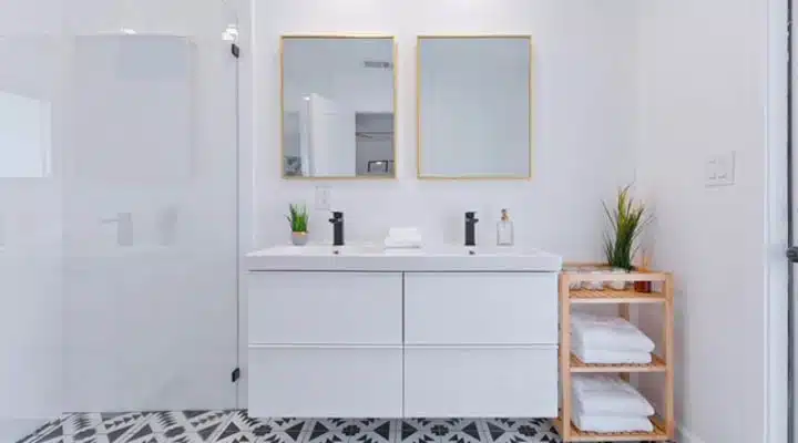 A kitchen with a sink and a window