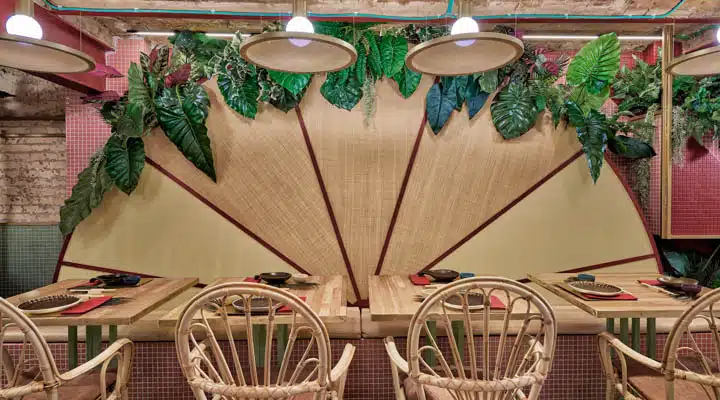 A dining room table