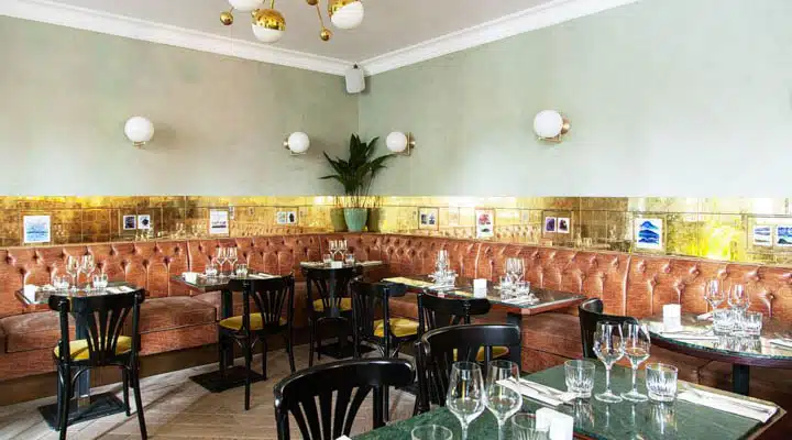 A dining room table