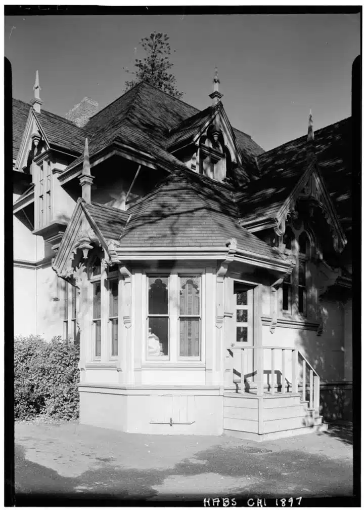 A vintage photo of an old building