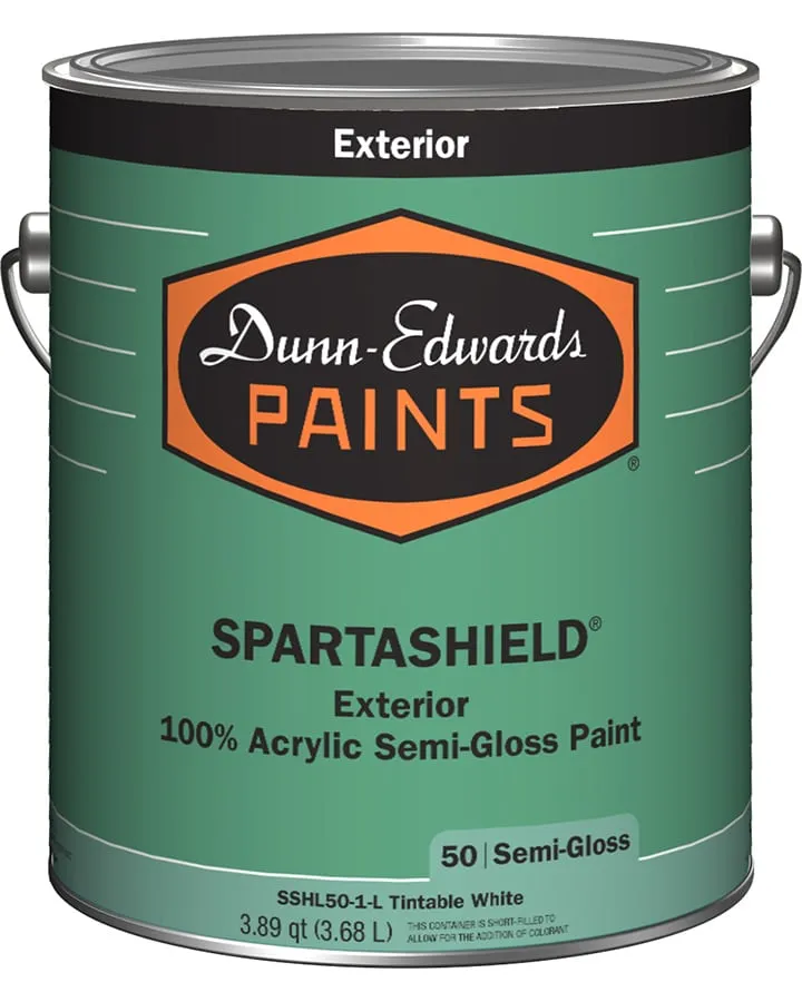 SPARTASHIELD Exterior 100% Acrylic Semi-Gloss Paint Can