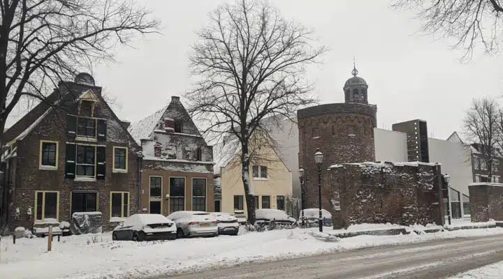 A house covered in snow