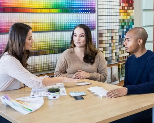 A group of people sitting at a table