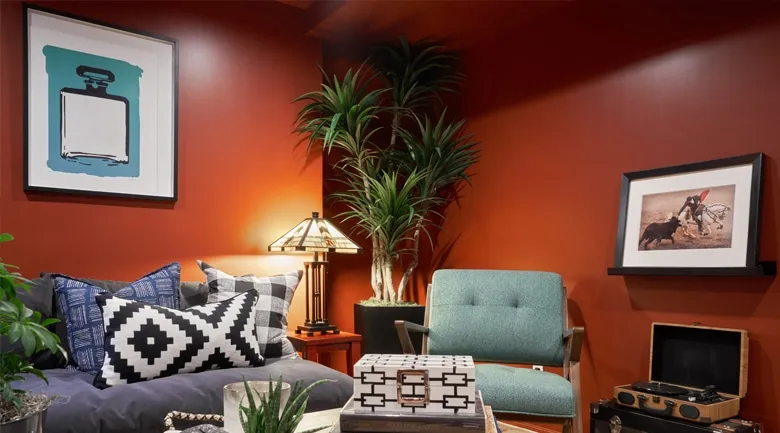 A living room filled with furniture and a flat screen tv