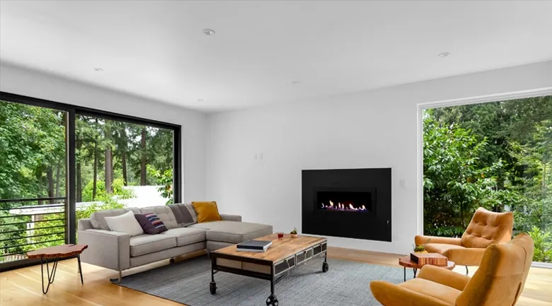 A living room filled with furniture and a flat screen tv