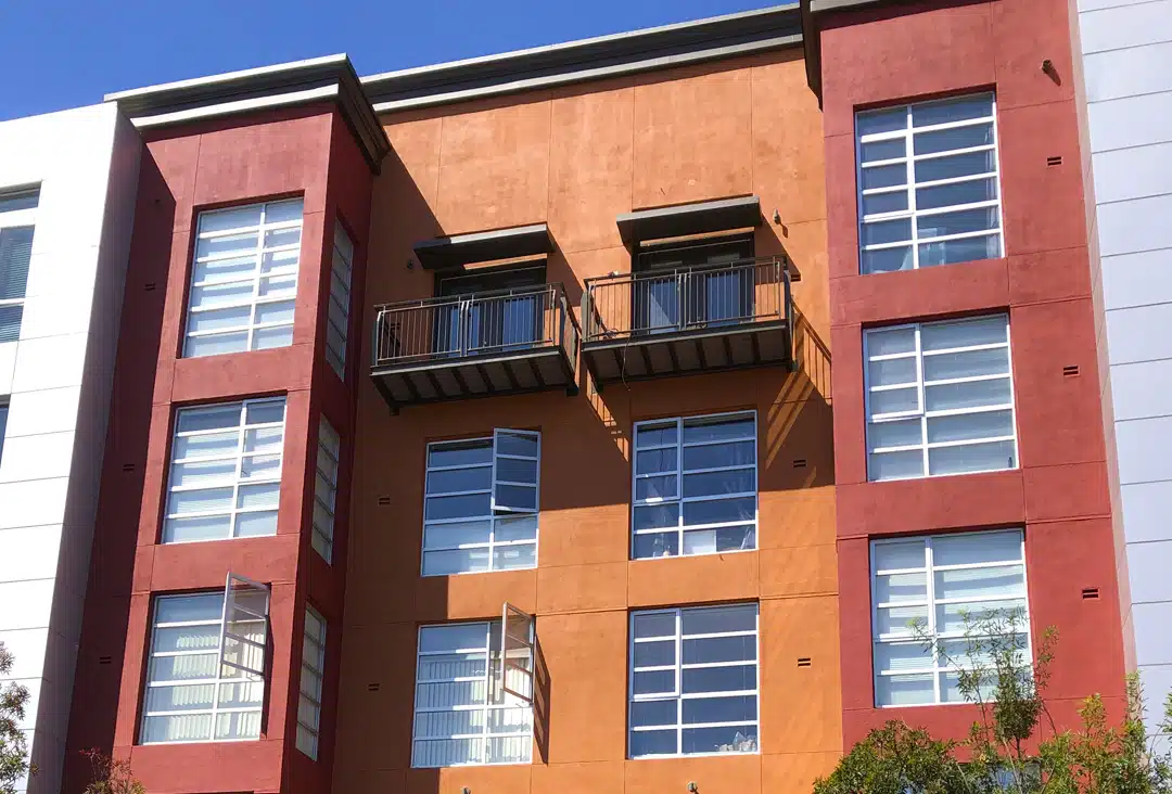 A large brick building