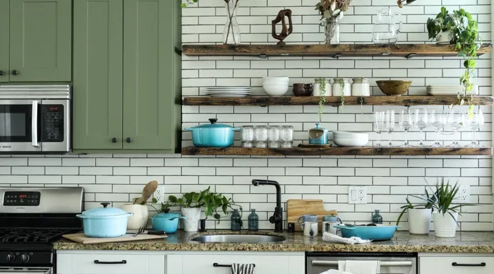 A kitchen with a sink and a stove