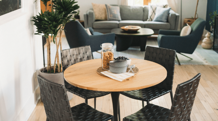 A dining room table