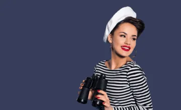 A woman wearing a hat
