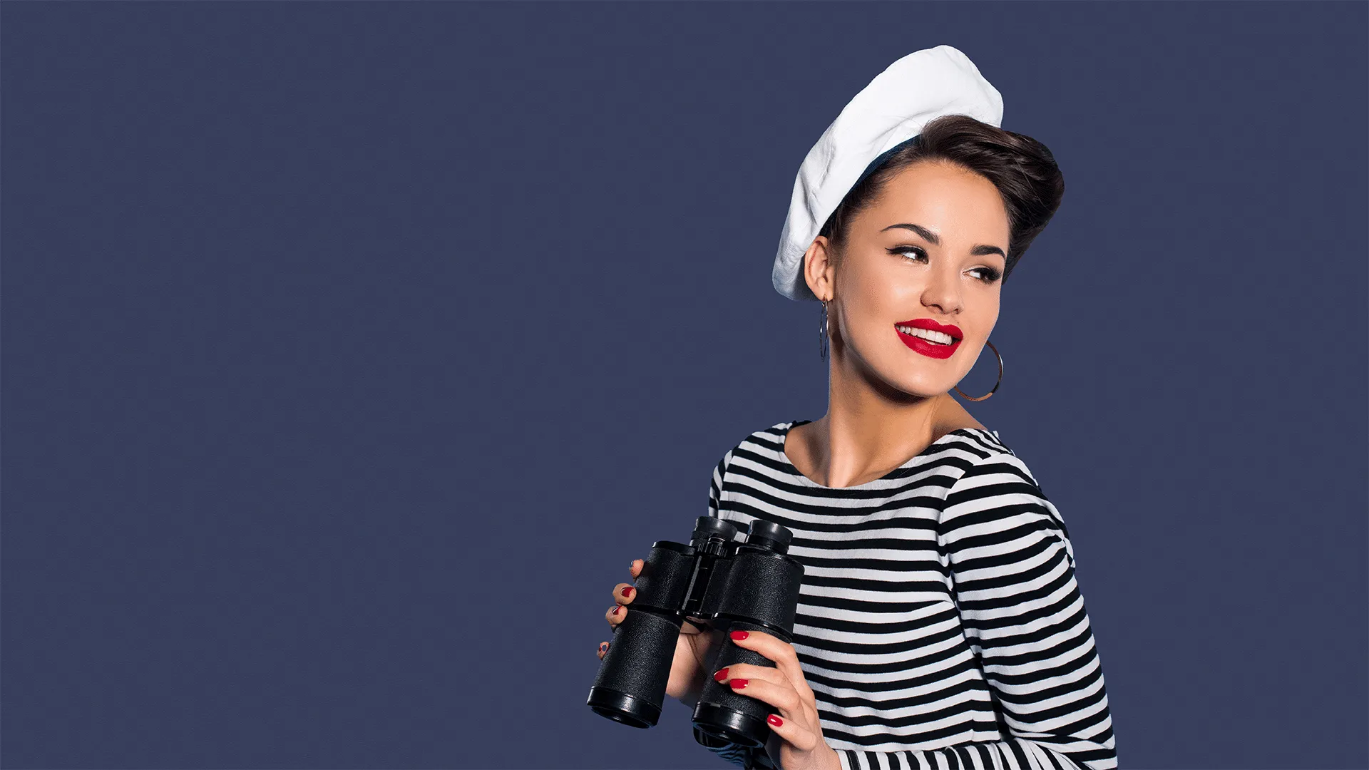 A woman wearing a hat