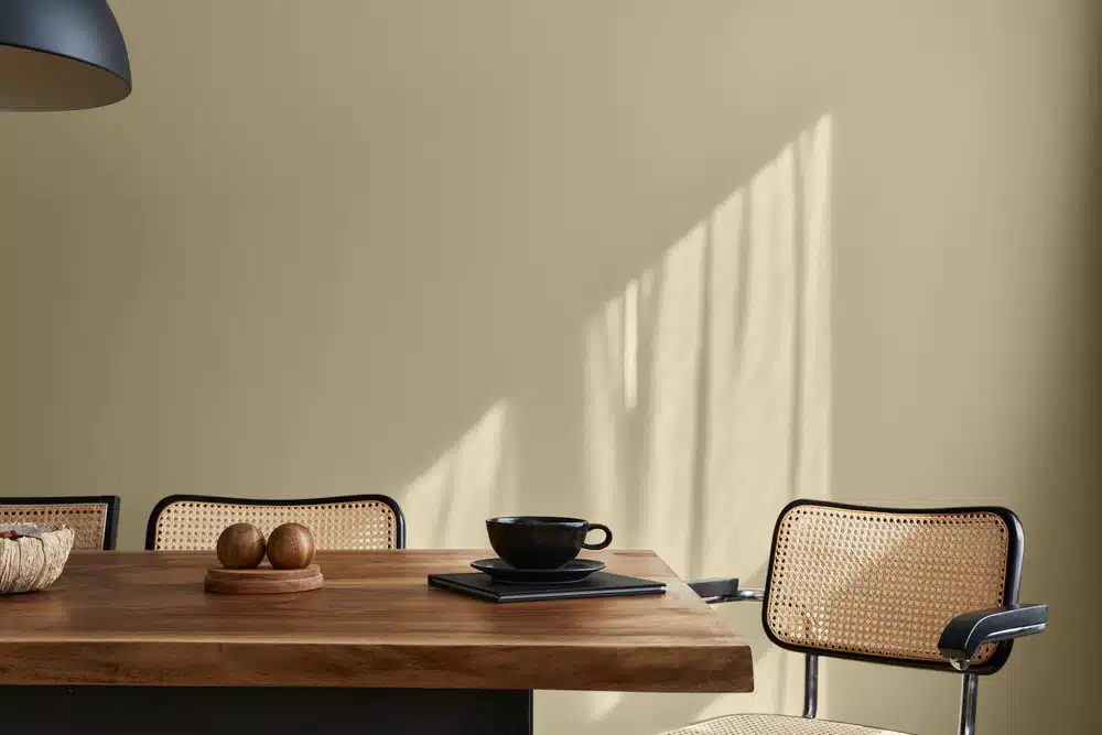 A lamp that is sitting on a table