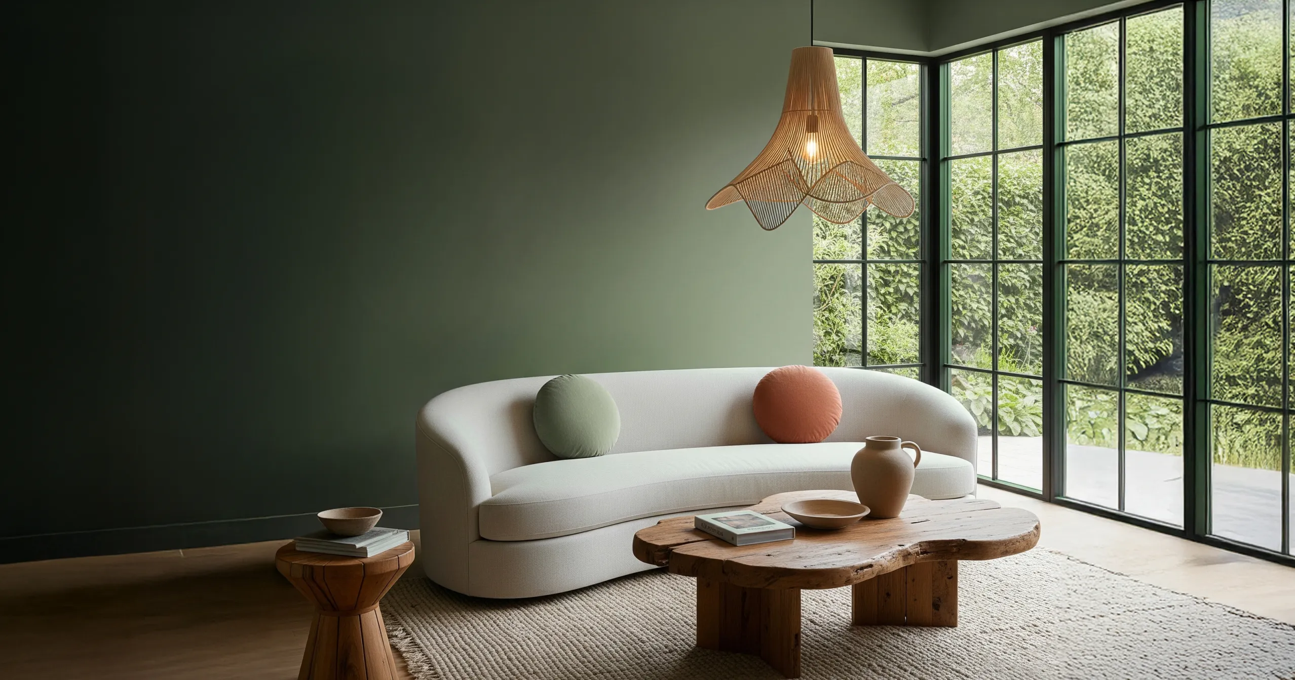 A living room filled with furniture and vase on a table