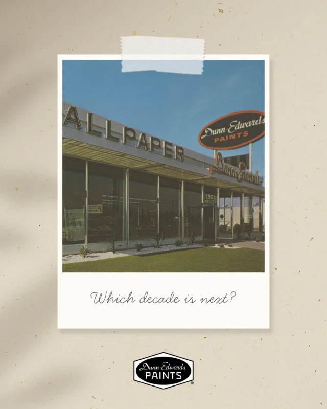 Which decade is next? 👀 Our Colors of the Decades series continues as we celebrate each era's color, design and innovation for our 100 year anniversary! We’ve already revealed 7 decades—which decade do you think is coming next? Leave a comment with your guess and stay tuned for more!

And ICYMI explore The Colors of the Decades on DunnEdwards.com/Decades (link in bio).

#DunnEdwards #DunnEdwardsPaints #ColorsOfTheDecades #100YearAnniversary #ColorInspiration #ColorTrends