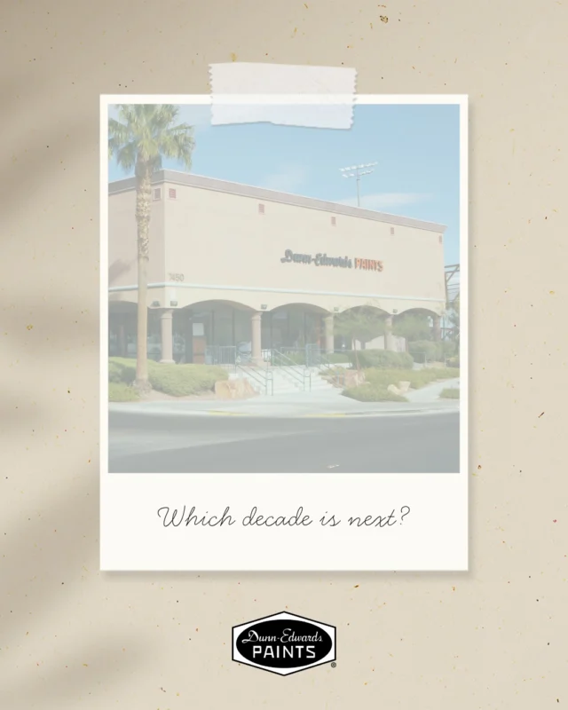 Which decade is next? 👀 Our Colors of the Decades series continues as we celebrate each era's color, design and innovation for our 100 year anniversary! We only have 3 decades left—which decade do you think is coming next? Leave a comment with your guess and stay tuned for more!

And ICYMI explore The Colors of the Decades on DunnEdwards.com/Decades (link in bio).

#DunnEdwards #DunnEdwardsPaints #ColorsOfTheDecades #100YearAnniversary #ColorInspiration #ColorTrends