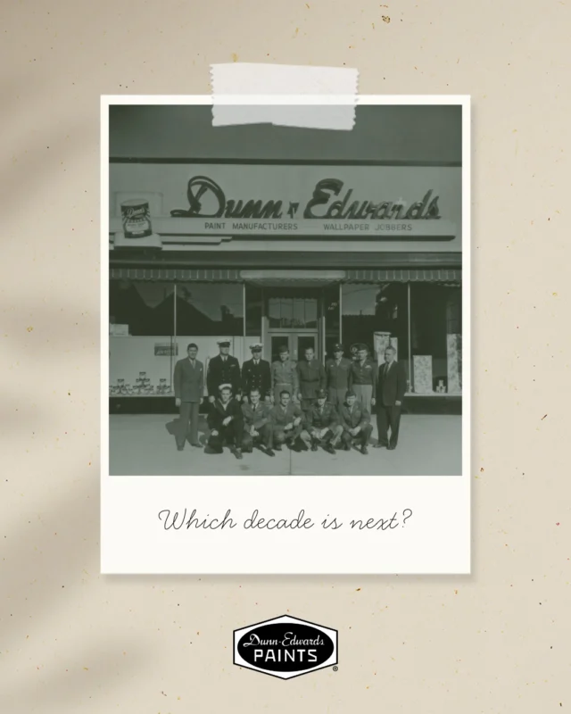 Which decade is next? 👀 Our Colors of the Decades series continues as we celebrate each era's color, design and innovation for our 100 year anniversary! We only have 2 decades left—which decade do you think is coming next? Leave a comment with your guess and stay tuned for more!

And ICYMI explore The Colors of the Decades on DunnEdwards.com/Decades (link in bio).

#DunnEdwards #DunnEdwardsPaints #ColorsOfTheDecades #100YearAnniversary #ColorInspiration #ColorTrends