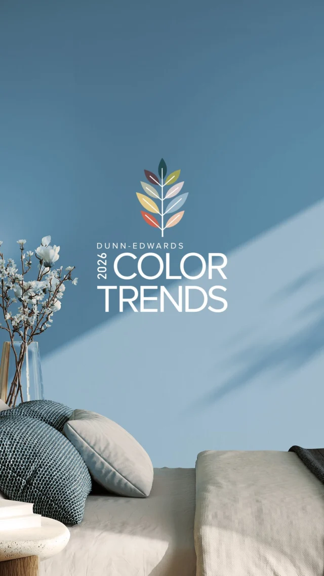 Meet the Dunn-Edwards 2026 Color Trends. 🎨

This year’s collection features nine trending colors - each inspired by nature and offering a balance of tones to create a sense of harmony in any space. As we continue into the rapidly evolving landscape of AI and technological advancements, we look to embrace the nature around us with soft blues, earthy greens, and balanced purples.

⚫ Antique Coin (DE6270)
⚫ Cedar Grove (DE5152)
⚫ Country Air (DET581)
⚫ Eagle’s View (DE6394)
⚫ Gothic Revival Green (DET507)
⚫ Gypsum Rose (DET452)
⚫ Purple Prose (DET405)
⚫ Sonoma Chardonnay (DET471)
⚫ Viridian Odyssey (DE1925)

Which of these sophisticated colors are you using in your space?

Want to learn more about our 2026 Trending Colors? Visit the link in our bio to read all about them! 🔗