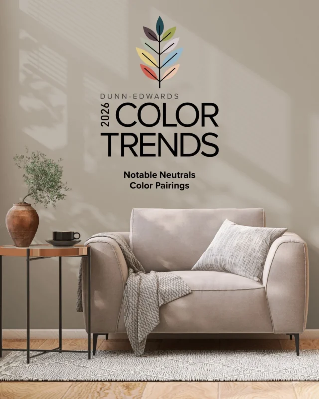 Our 2026 Color Trends + Notable Neutrals were curated with usability in mind—and each shade was chosen to pair beautifully with one another and with the rest of the Dunn-Edwards Perfect Palette®. From bold, vintage-inspired hues to timeless neutrals, these on-trend paint colors make it easier than ever to create cohesive, livable spaces that reflect your style!

Swipe through to see our Color Experts color pairings + explore our 2026 Color Trends on DunnEdwards.com. 🔗

#DunnEdwards #ColorTrends #DesignInspiration #PaintColors #2026ColorTrends